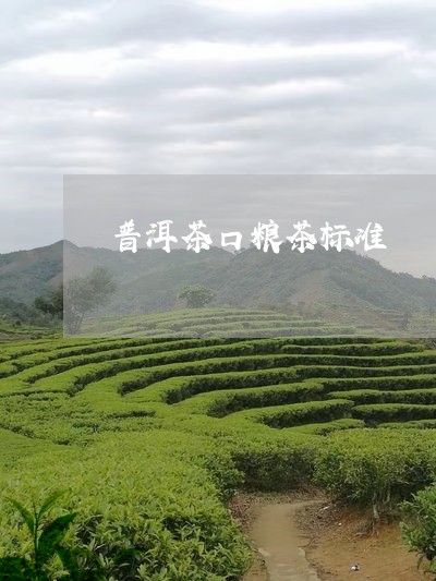 普洱茶口粮茶标准/2023031714927