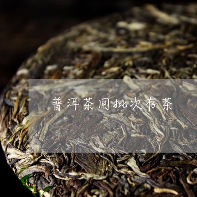 普洱茶同批次存茶/2023041185048