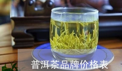 普洱茶品牌价格表/2023041217462