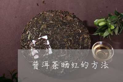 普洱茶晒红的方法/2023040197373