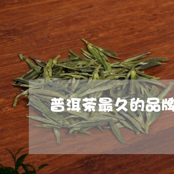 普洱茶最久的品牌/2023040969563