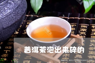 普洱茶泡出来碎的/2023040110483