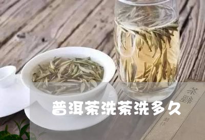 普洱茶洗茶洗多久/2023041130815