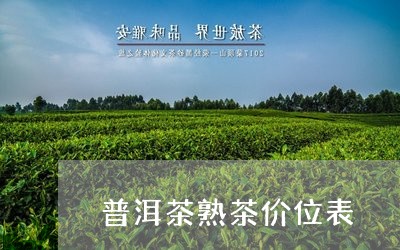 普洱茶熟茶价位表/2023041137360