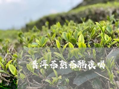 普洱茶熟茶隔夜喝/2023041105957