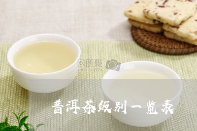 普洱茶级别一览表/2023033054047