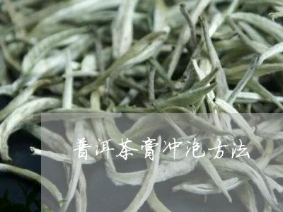 普洱茶膏冲泡方法/2023031815059