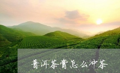 普洱茶膏怎么冲茶/2023040925058