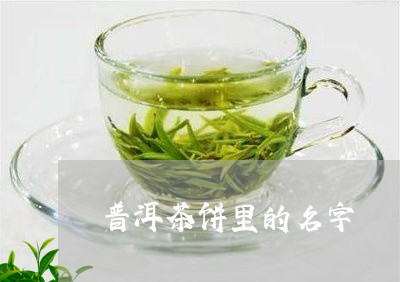 普洱茶饼里的名字/2023033185240