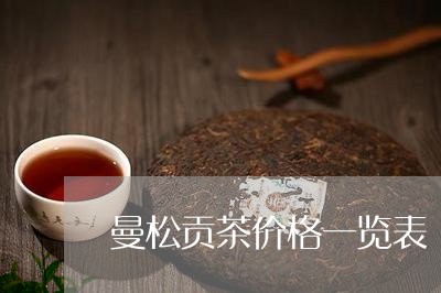 曼松贡茶价格一览表/2023041413038