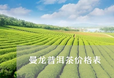 曼龙普洱茶价格表/2023031633936