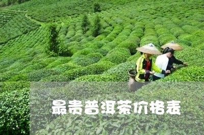 最贵普洱茶价格表/2023031774149