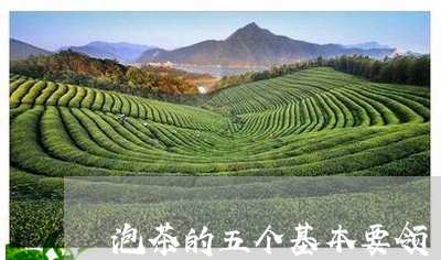 泡茶的五个基本要领/2023032110605