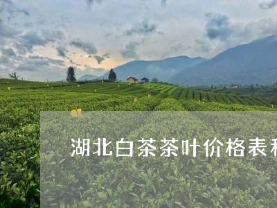 湖北白茶茶叶价格表和图片/2023040916238