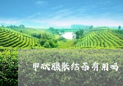 甲状腺散结茶有用吗/2023031944939