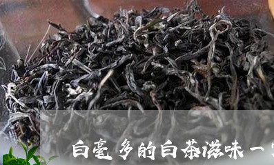 白毫多的白茶滋味一定好吗/2023041273738