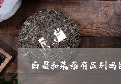 白眉和菜茶有区别吗图片/2023041218471