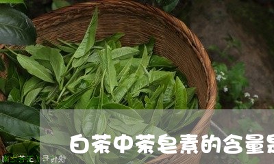 白茶中茶皂素的含量是多少/2023041328560