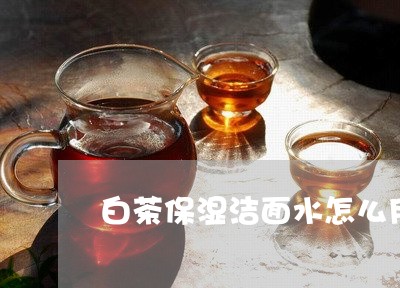 白茶保湿洁面水怎么用视频/2023041075269