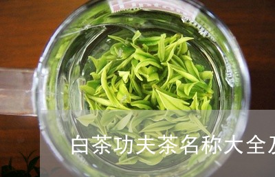 白茶功夫茶名称大全及价格/2023041374735