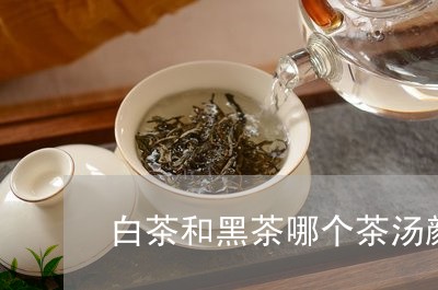 白茶和黑茶哪个茶汤颜色深/2023041147361