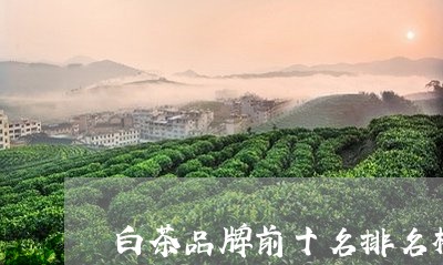 白茶品牌前十名排名榜价格/2023041485059