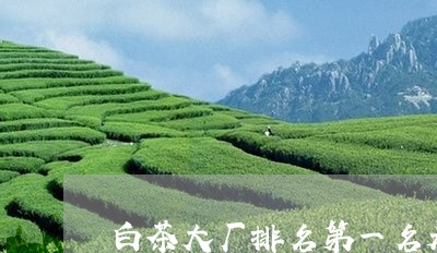 白茶大厂排名第一名是哪家/2023041054938