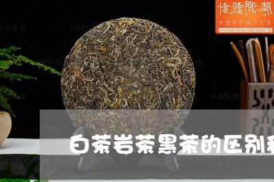 白茶岩茶黑茶的区别和功效/2023041034826