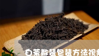 白茶散装包装方法视频教程/2023041246189