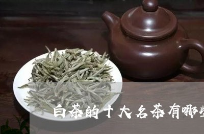 白茶的十大名茶有哪些名字/2023041294926