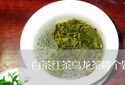 白茶红茶乌龙茶哪个好一点/2023041575917