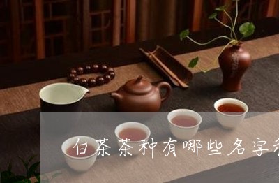 白茶茶种有哪些名字和图片/2023041677148