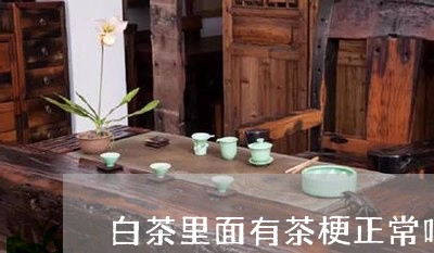 白茶里面有茶梗正常吗图片/2023041528480