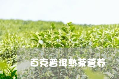 百克普洱熟茶营养/2023032940938