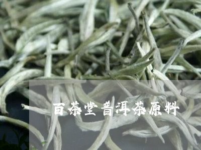 百茶堂普洱茶原料/2023040937260