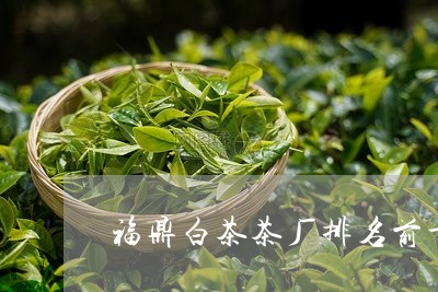 福鼎白茶茶厂排名前十名/2023032736371