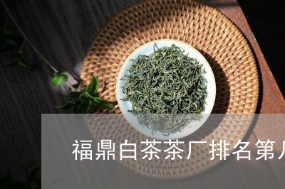 福鼎白茶茶厂排名第几位/2023032784037