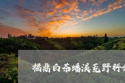 福鼎白茶蟠溪荒野料价格/2023032762824