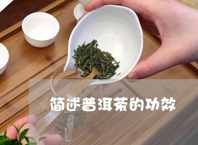 简述普洱茶的功效/2023031730605