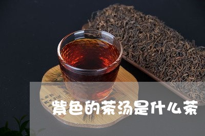 紫色的茶汤是什么茶/2023031918512