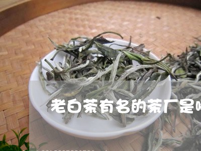 老白茶有名的茶厂是哪家/2023032851836