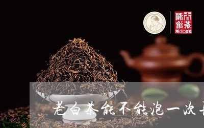 老白茶能不能泡一次再煮/2023032875835