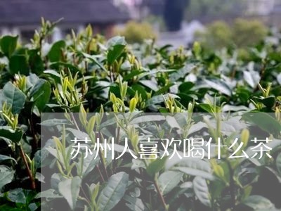 苏州人喜欢喝什么茶/2023041520795