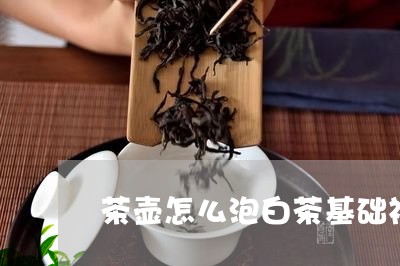 茶壶怎么泡白茶基础视频/2023032745048