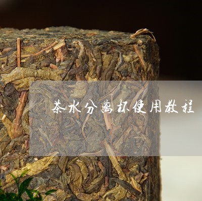 茶水分离杯使用教程/2023031927271