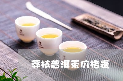 莽枝普洱茶价格表/2023033037379