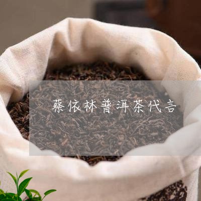 蔡依林普洱茶代言/2023031710592