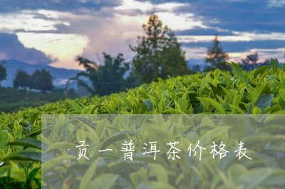 贡一普洱茶价格表/2023033113028