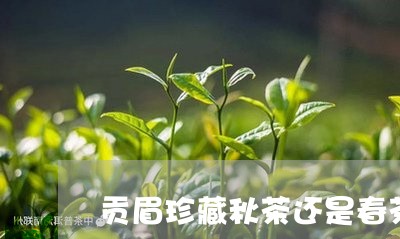 贡眉珍藏秋茶还是春茶贵/2023032998372