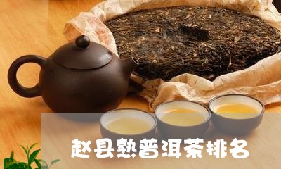 赵县熟普洱茶排名/2023040915828